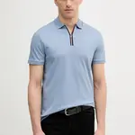 Bavlněné polo tričko Tommy Hilfiger pánské, modrá barva, MW0MW39552