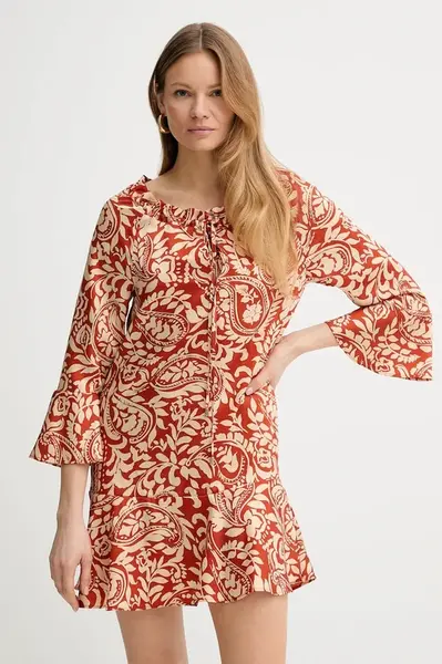 Šaty Liu Jo oranžová barva, mini, WA5027.T5973
