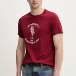 Bavlněné tričko Fiorucci Burgundy Dreaming of You Regular Fit T-Shirt pánské, vínová barva, s potiskem, M02SMTSH323CJ01RD03