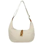 Trendy textilní dámská kabelka na rameno Ester, béžová