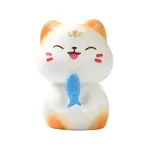 Cat with Fish Resin Sculpture Display Decorations