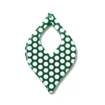 Opaque Polka Dot Pattern Resin Pendants