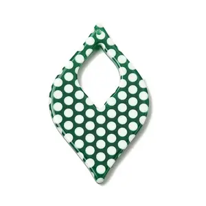 Opaque Polka Dot Pattern Resin Pendants