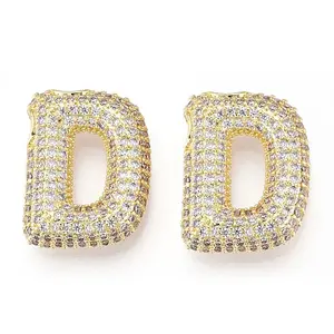 Brass Micro Pave Cubic Zirconia Pendants