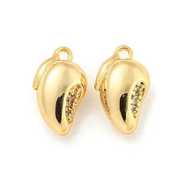 Brass Micro Pave Cubic Zirconia Pendants