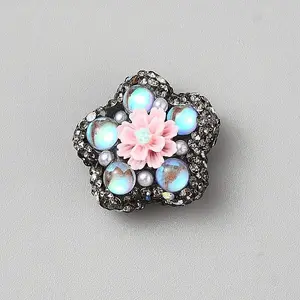 Handmade Polymer Clay Rhiestone Beads