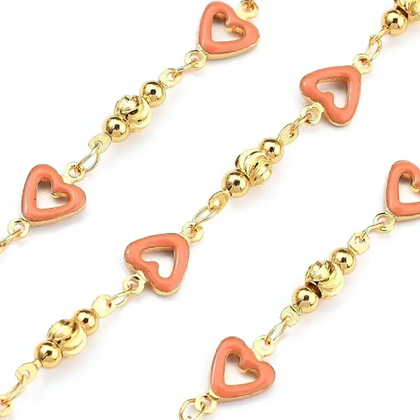 Brass Heart Link Chains