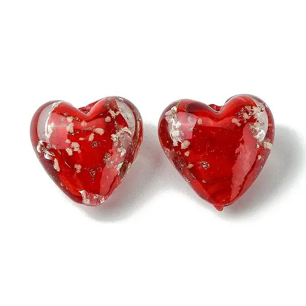 Luminous Handmade Gold Sand Lampwork Beads