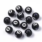 100Pcs Spray Painted Acrylic Beads