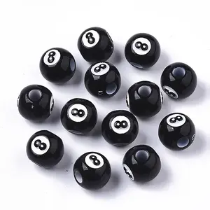 100Pcs Spray Painted Acrylic Beads