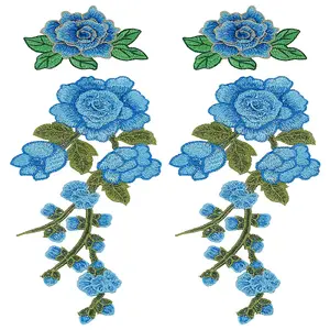4Pcs 2 Styles Polyester Embroidery Sewing Ornaments