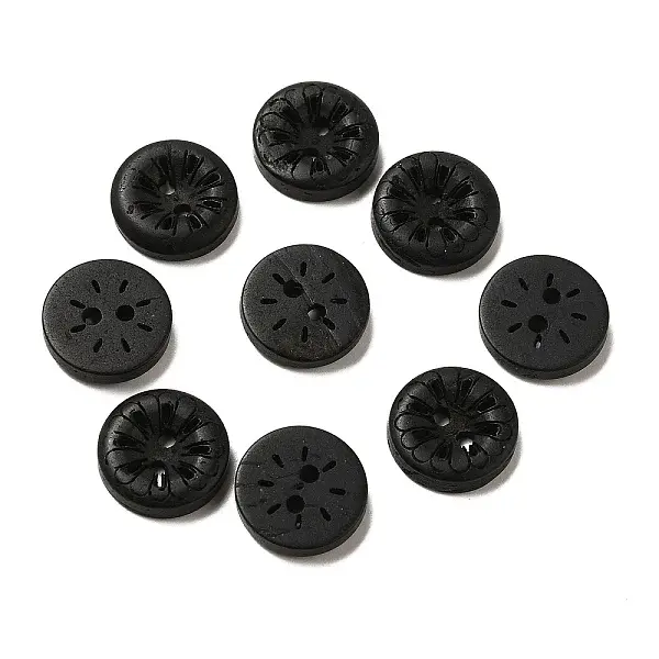 Carved 2-Hole Basic Sewing Buttons