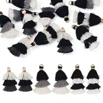 12Pcs 3 Styles Polycotton(Polyester Cotton) Tassel Pendant Decorations