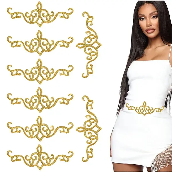 16Pcs Flower Polyester Computerized Embroidery Cloth Iron on/Sew on Patches