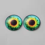 Mixed Animal Eye Pattern Glass Cabochons