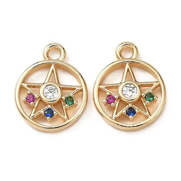 Brass with Cubic Zirconia Pendants