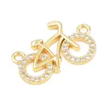 Brass Micro Pave Clear Cubic Zirconia Pendants