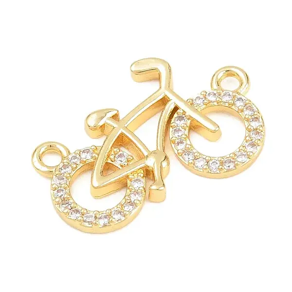 Brass Micro Pave Clear Cubic Zirconia Pendants