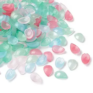 Transparent Spray Painted Glass Pendants