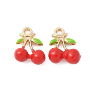 Fruits Style Eco-Friendly Rack Plating Brass Enamel Pendants