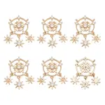 Brass Micro Pave Clear Cubic Zirconia Pendants