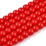 Opaque Solid Color Glass Beads Strands