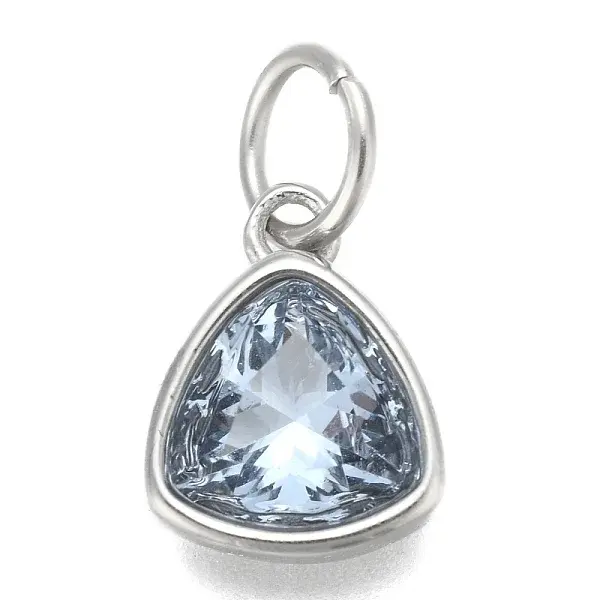 304 Stainless Steel Cubic Zirconia Pendant