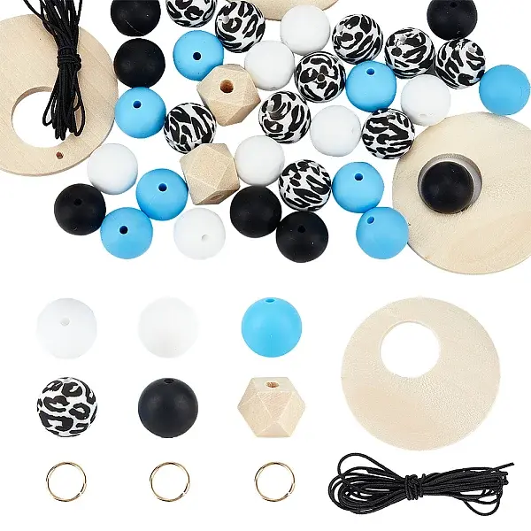 DIY Silicone Beads Bulk Pendant Bracelet Making Kit