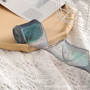 10 Yards Iridescent Polyester Organza Ribbons