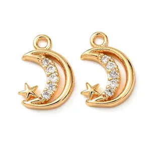 Brass with Cubic Zirconia Pendants
