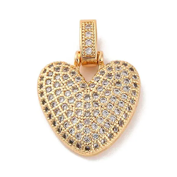 Brass Micro Pave Cubic Zirconia Pendants