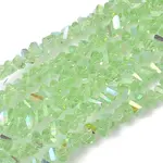 Electroplate Transparent Glass Beads Strands