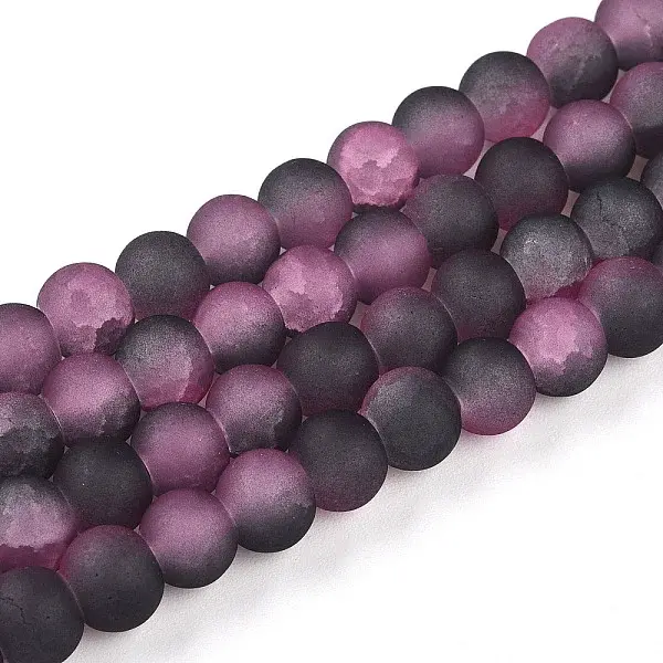 Crackle Glass Beads Strands