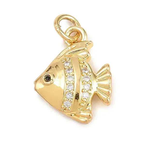 Brass Micro Pave Cubic Zirconia Pendants