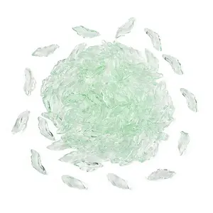 100Pcs Baking Painted Transparent Glass Pendants