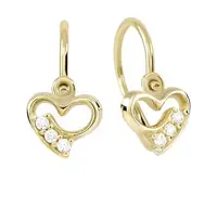 Soliter Dětské náušnice Srdíčka ze žlutého zlata 239 001 00970
