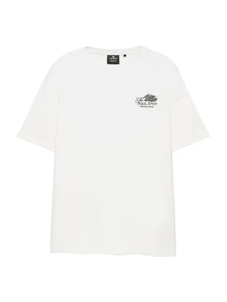 Pull&Bear Tričko  čadičová / zelená / fialová / biela