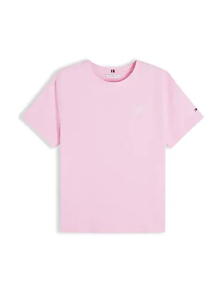TOMMY HILFIGER Tričko 'Logo Embroidery'  svetloružová