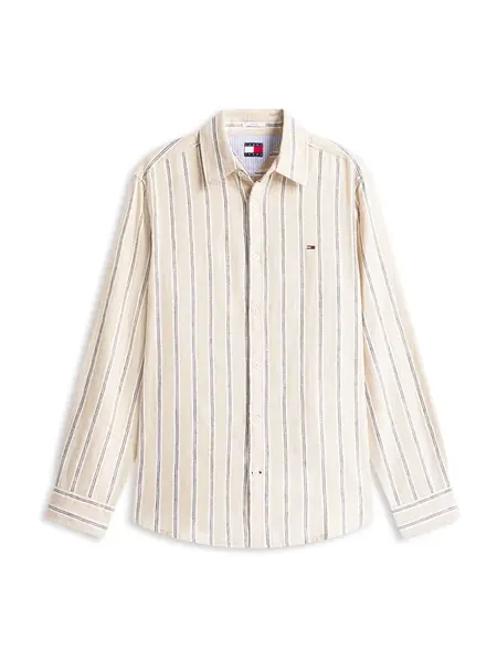 Tommy Jeans Košeľa  béžová / modrá
