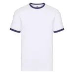 White T-shirt Ringer Fruit of the Loom