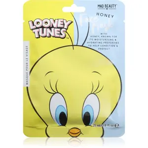 Mad Beauty Looney Tunes Tweety hydratační plátýnková maska se zklidňujícím účinkem 25 ml