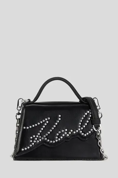 Kožená kabelka Karl Lagerfeld K/SIGNATURE černá barva, A3W30044