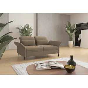 Sit & More TŘÍMÍSTNÁ POHOVKA, textil, světle hnědá