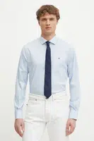 Košile Tommy Hilfiger pánská, modrá barva, slim, s italským límcem, MW0MW39279