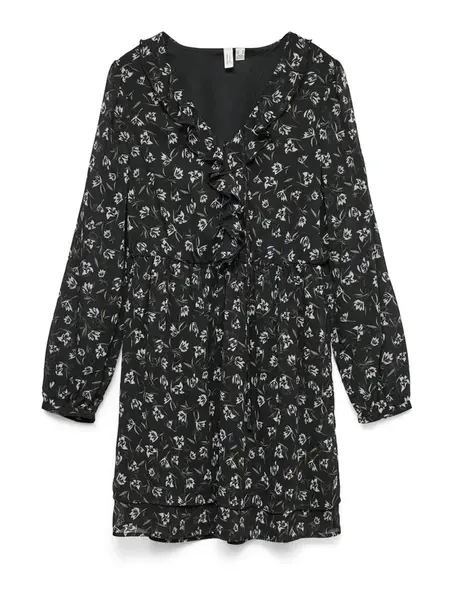 VERO MODA Šaty 'VMIHANNAH'  sivá / zelená / čierna