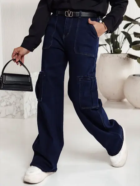 Dámske jeansové cargo nohavice FITZONE