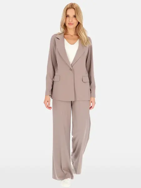 PERSO Woman's Loose women's jacket made of natural fabric