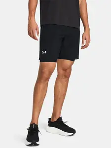 Čierne športové kraťasy Under Armour UA LAUNCH 7'' 2-IN-1 SHORTS