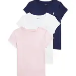 Dětské bavlněné tričko Polo Ralph Lauren 3-pack růžová barva, 312902553004