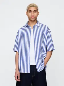 GAP Oversize popelínová košile - Pánské